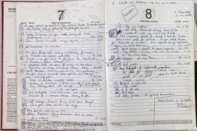 Lot 274 - STONE ROSES - MANAGEMENT DIARY / ADDRESS BOOK C 1990.