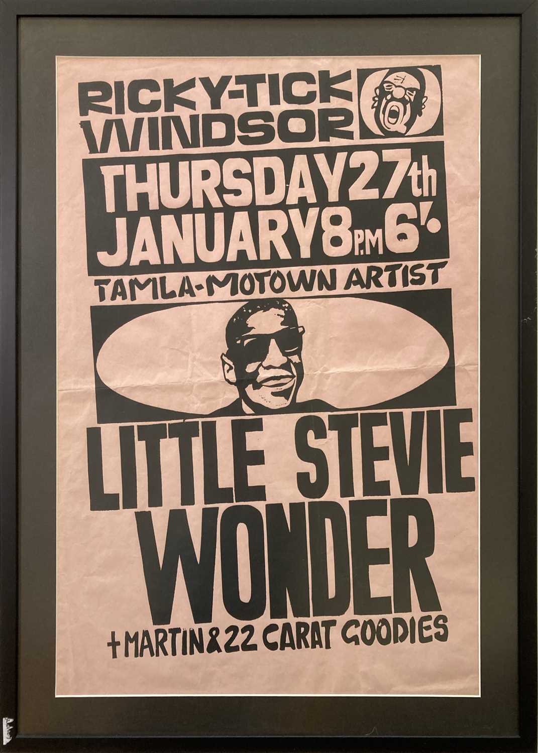 Lot 194 - STEVIE WONDER - A RARE 1966 RICKY TICK CONCERT POSTER.