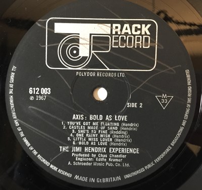 Lot 1269 - JIMI HENDRIX - AXIS: BOLD AS LOVE LP (COMPLETE ORIGINAL UK MONO COPY - TRACK 612/013003).