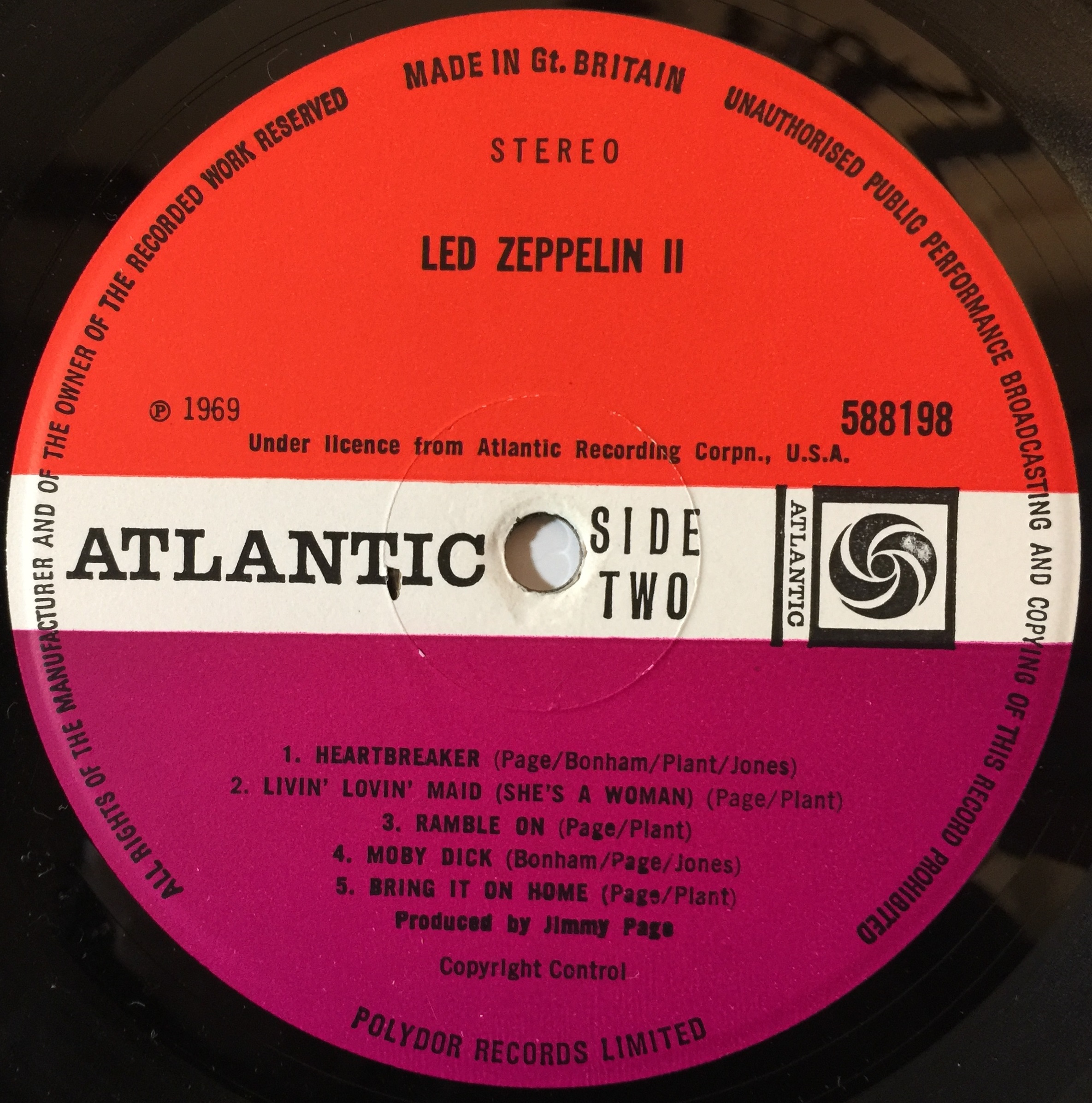 レア盤-Misprint_Killing Floor-UK盤☆Led Zeppelin - Led Zeppelin II