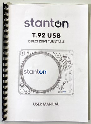 Lot 58 - STANTON T-92 USB TURNTABLE.