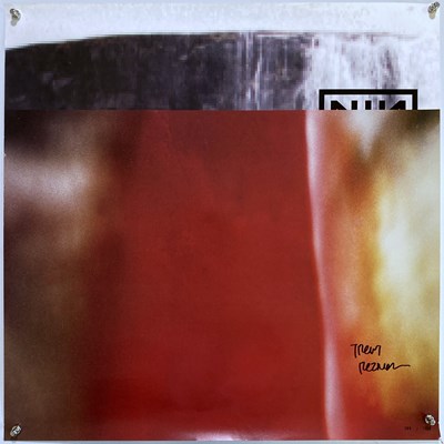 Lot 220 - TRENT REZNOR / NINE INCH NAILS - A SIGNED POSTER.