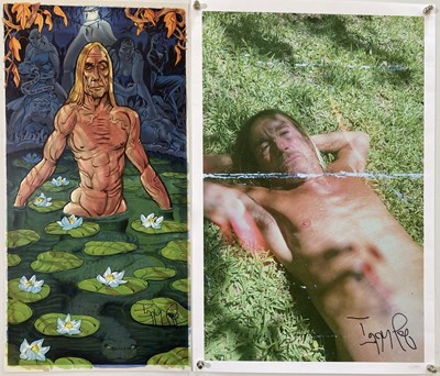 Lot 221 - IGGY POP - A PAIR OF SIGNED POSTERS.