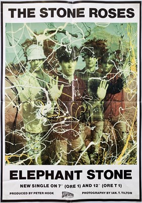 Lot 276 - THE STONE ROSES 1989 PROMO POSTER / NEWCASTLE GIG POSTER.