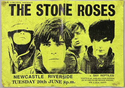 Lot 276 - THE STONE ROSES 1989 PROMO POSTER / NEWCASTLE GIG POSTER.