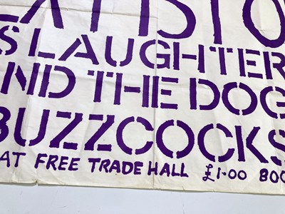 Lot 382 - THE SEX PISTOLS - AN ORIGINAL POSTER FOR THE MANCHESTER FREE TRADE HALL GIG., JULY 1976.