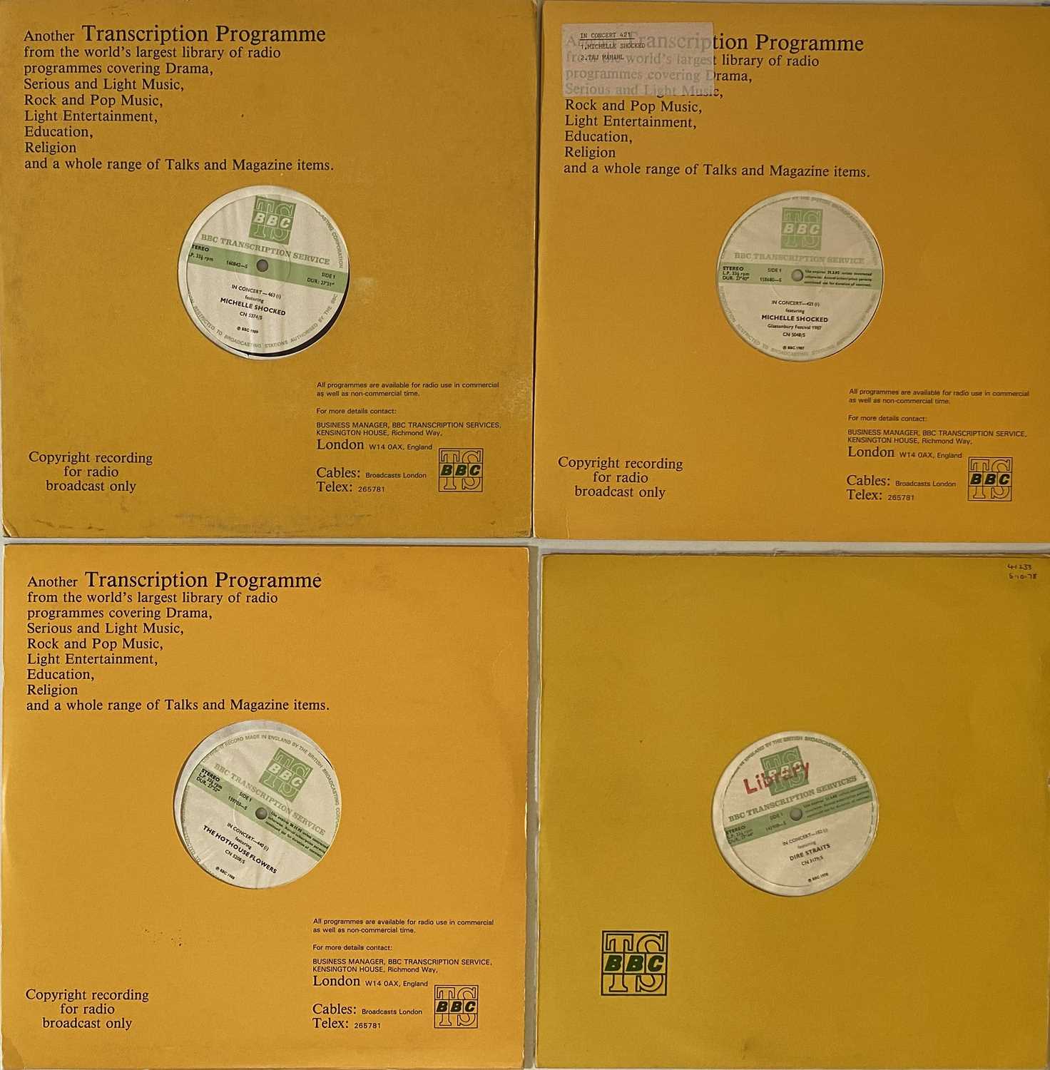 Lot 1251 - BBC TRANSCRIPTION SERVICES - 'IN CONCERT' LPs (ROCK/FOLK-ROCK)