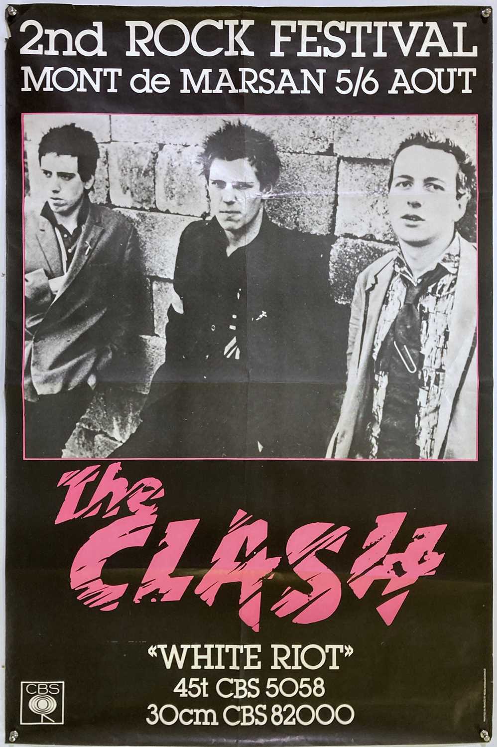 Lot 364 - THE CLASH - RARE 1977 FRENCH CONCERT POSTER.