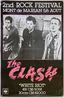 Lot 364 - THE CLASH - RARE 1977 FRENCH CONCERT POSTER.