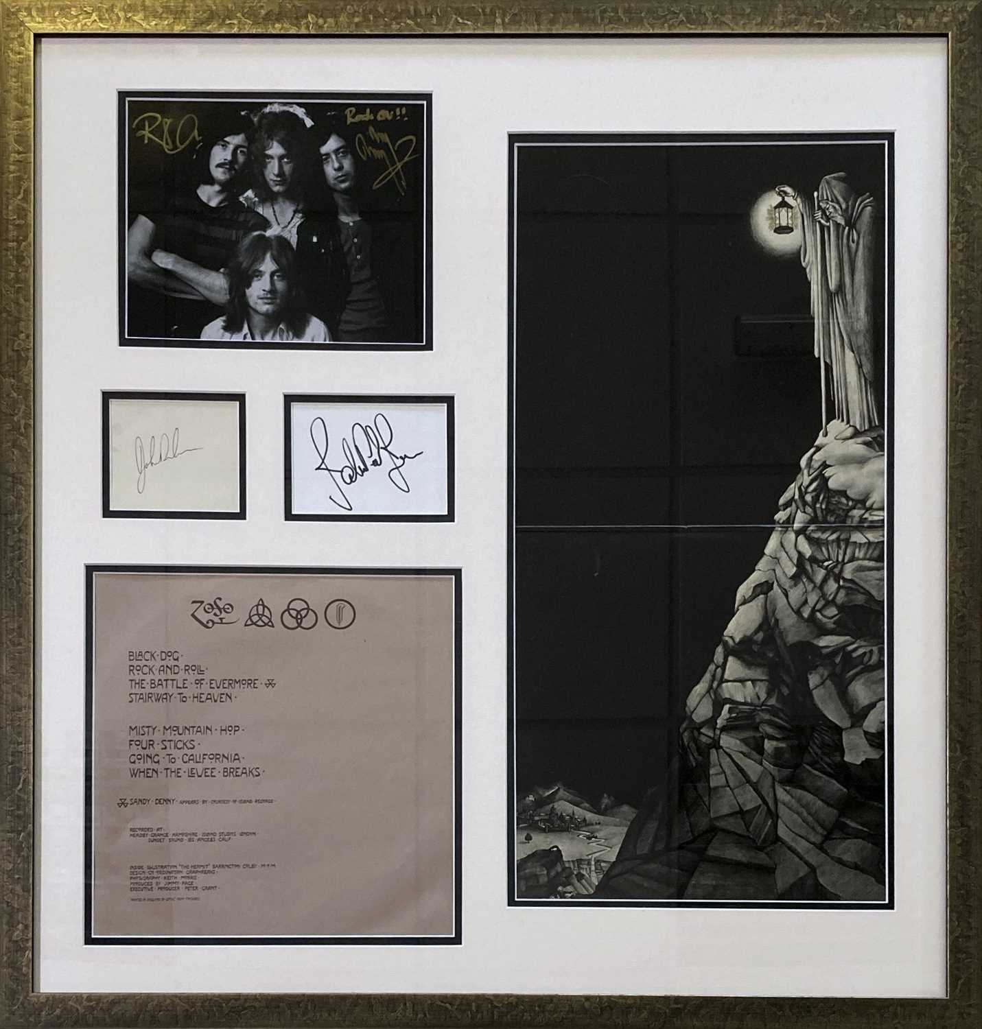 Lot 258 - LED ZEPPELIN - FRAMED DISPLAY WITH