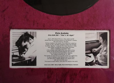 Lot 1196 - ELVIS PRESLEY - THAT'S ALL RIGHT - US AUDIODISC ACETATE RECORDING (SUN 209)