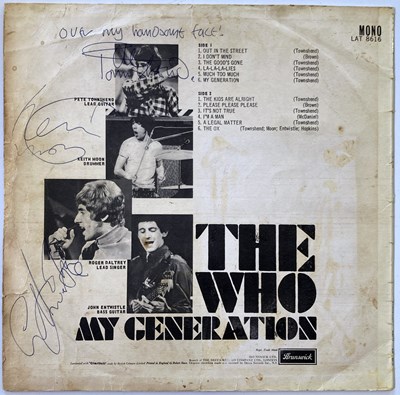 Lot 225 - THE WHO - SIGNED COPY OF MY GENERATION.