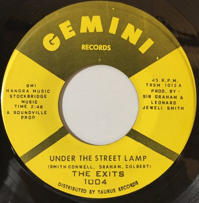Lot 102 - THE EXITS - UNDER THE STREET LAMP 7" (GEMINI 1004)