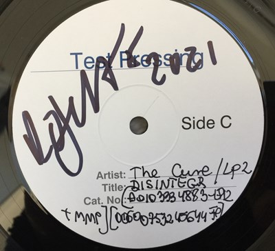 Lot 7 - THE CURE - DISINTEGRATION LP - ROBERT SMITH SIGNED/ANNOTATED (2021 PRESSING)
