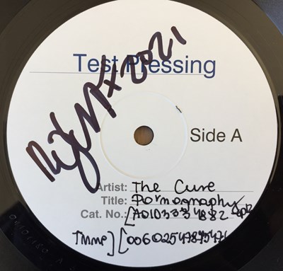 Lot 8 - THE CURE - PORNOGRAPHY LP - SIGNED/ANNOTATED BY ROBERT SMITH (2016 - FICTION RECORDS FIXD 7)