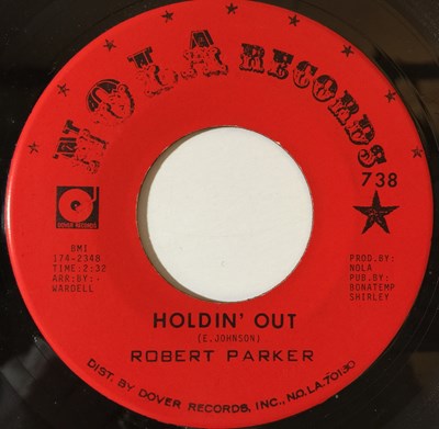 Lot 106 - ROBERT PARKER - HOLDIN' OUT/ I CAUGHT YOU IN A LIE 7" (NOLA RECORDS - 738)