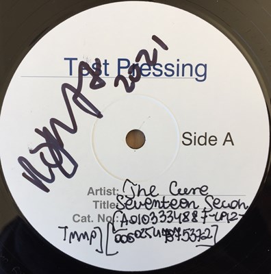 Lot 9 - THE CURE - SEVENTEEN SECONDS LP - SIGNED/ANNOTATED BY ROBERT SMITH (2020 - FICTION RECORDS)