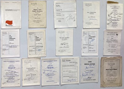 Lot 250 - LEEDS - CONCERT PROGRAMMES SIGNED BY CONDUCTORS AND PERFORMERS.