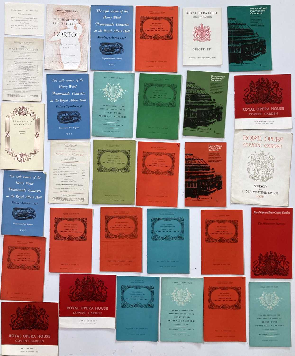 Lot 251 - HENRY WOOD & THE ROYAL OPERA HOUSE - CONCERT PROGRAMMES.