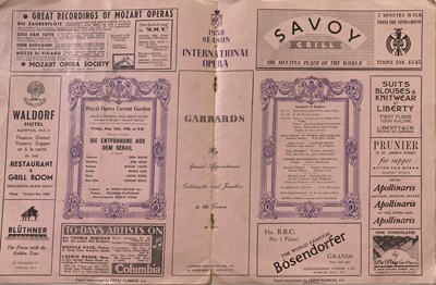 Lot 251 - HENRY WOOD & THE ROYAL OPERA HOUSE - CONCERT PROGRAMMES.