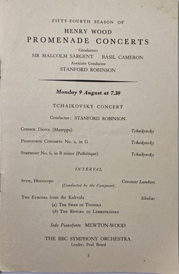 Lot 251 - HENRY WOOD & THE ROYAL OPERA HOUSE - CONCERT PROGRAMMES.