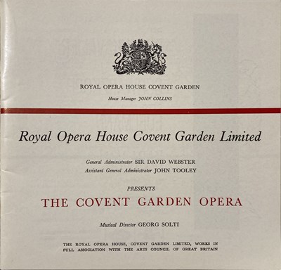 Lot 251 - HENRY WOOD & THE ROYAL OPERA HOUSE - CONCERT PROGRAMMES.