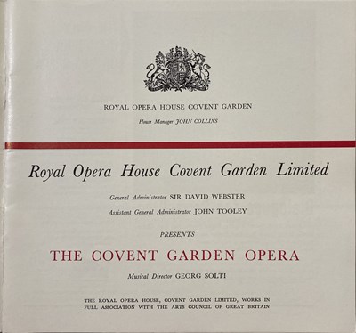 Lot 251 - HENRY WOOD & THE ROYAL OPERA HOUSE - CONCERT PROGRAMMES.