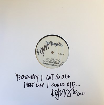 Lot 10 - THE CURE - THE HEAD ON THE DOOR LP - SIGNED/ANNOTATED BY ROBERT SMITH (FICTION RECORDS REISSUE)