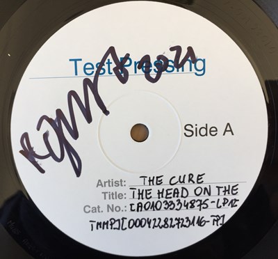 Lot 10 - THE CURE - THE HEAD ON THE DOOR LP - SIGNED/ANNOTATED BY ROBERT SMITH (FICTION RECORDS REISSUE)