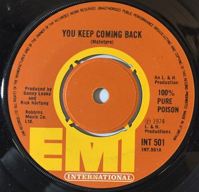 Lot 111 - 100% PURE POISON - YOU KEEP COMING BACK 7" (EMI - INT 501)