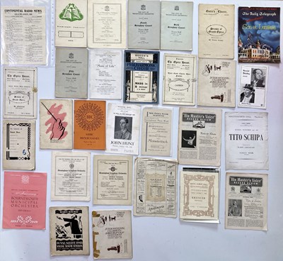 Lot 255 - CLASSICAL MUSIC CONCERTS - PROGRAMME ARCHIVE 1920S - 1940S.