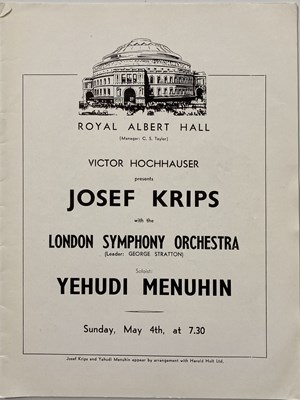 Lot 260 - THE LONDON SYMPHONY ORCHESTRA - CONCERT PROGRAMME ARCHIVE.