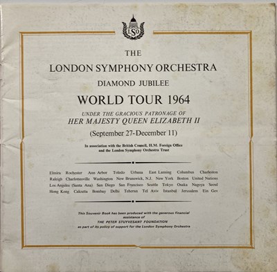 Lot 260 - THE LONDON SYMPHONY ORCHESTRA - CONCERT PROGRAMME ARCHIVE.