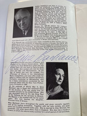 Lot 262 - SIGNED CONCERT PROGRAMMES - OISTRAKH / MENUHIN ETC.