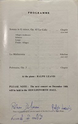 Lot 262 - SIGNED CONCERT PROGRAMMES - OISTRAKH / MENUHIN ETC.