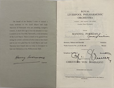 Lot 262 - SIGNED CONCERT PROGRAMMES - OISTRAKH / MENUHIN ETC.