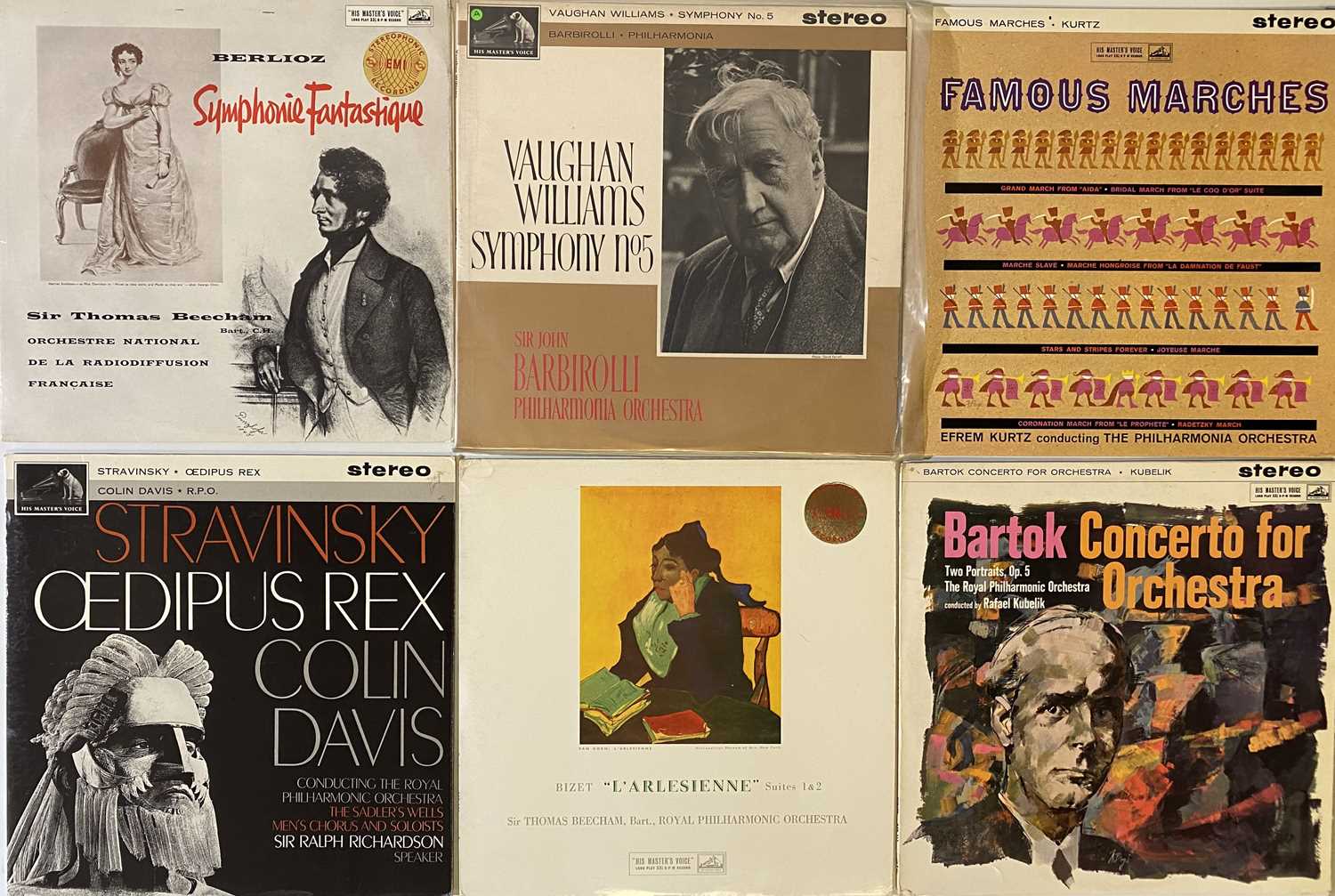 Lot 28 - HIS MASTERS VOICE - UK STEREO PACK (SOME SIGNED)