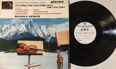 Lot 32 - RUDOLF KEMPE - VIENNA PHILHARMONIC ON HOLIDAY LP (TEST PRESSING - SIDE 2 - ASD 525)