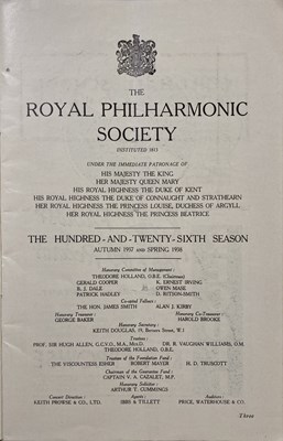 Lot 266 - CITY OF BIRMINGHAM SYMPHONY ORCHESTRAS - CONCERT PROGRAMME ARCHIVE.