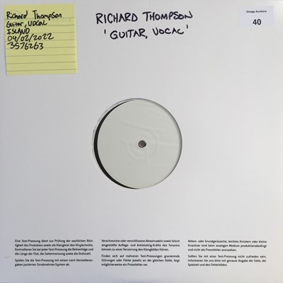 Lot 40 - RICHARD THOMPSON - SIGNED - 'GUITAR, VOCAL' LP  (2022 - ISLAND 3576263/4)
