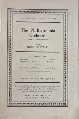 Lot 269 - LONDON PHILHARMONIC ORCHESTRA - CONCERT PROGRAMME ARCHIVE.