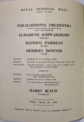 Lot 269 - LONDON PHILHARMONIC ORCHESTRA - CONCERT PROGRAMME ARCHIVE.