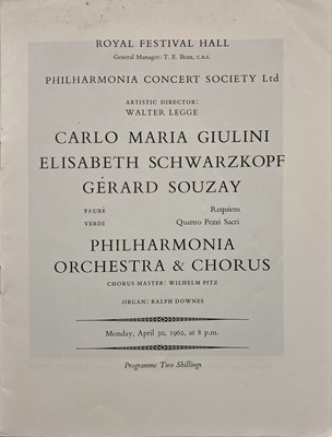 Lot 269 - LONDON PHILHARMONIC ORCHESTRA - CONCERT PROGRAMME ARCHIVE.