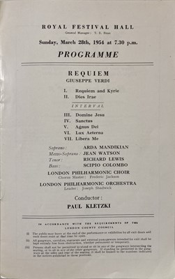 Lot 269 - LONDON PHILHARMONIC ORCHESTRA - CONCERT PROGRAMME ARCHIVE.