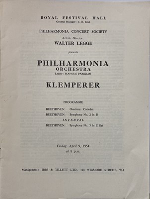 Lot 269 - LONDON PHILHARMONIC ORCHESTRA - CONCERT PROGRAMME ARCHIVE.