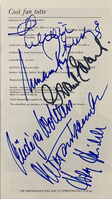 Lot 272 - CONCERT PROGRAMMES - SIGNED EXAMPLES INC SUTHERLAND / PAVAROTTI.