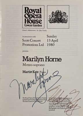 Lot 272 - CONCERT PROGRAMMES - SIGNED EXAMPLES INC SUTHERLAND / PAVAROTTI.