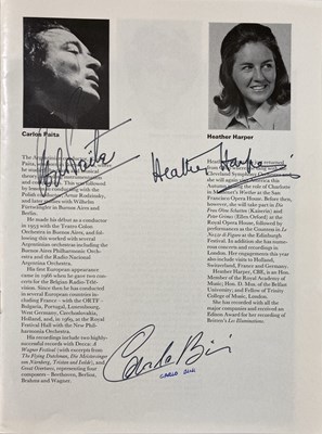 Lot 272 - CONCERT PROGRAMMES - SIGNED EXAMPLES INC SUTHERLAND / PAVAROTTI.