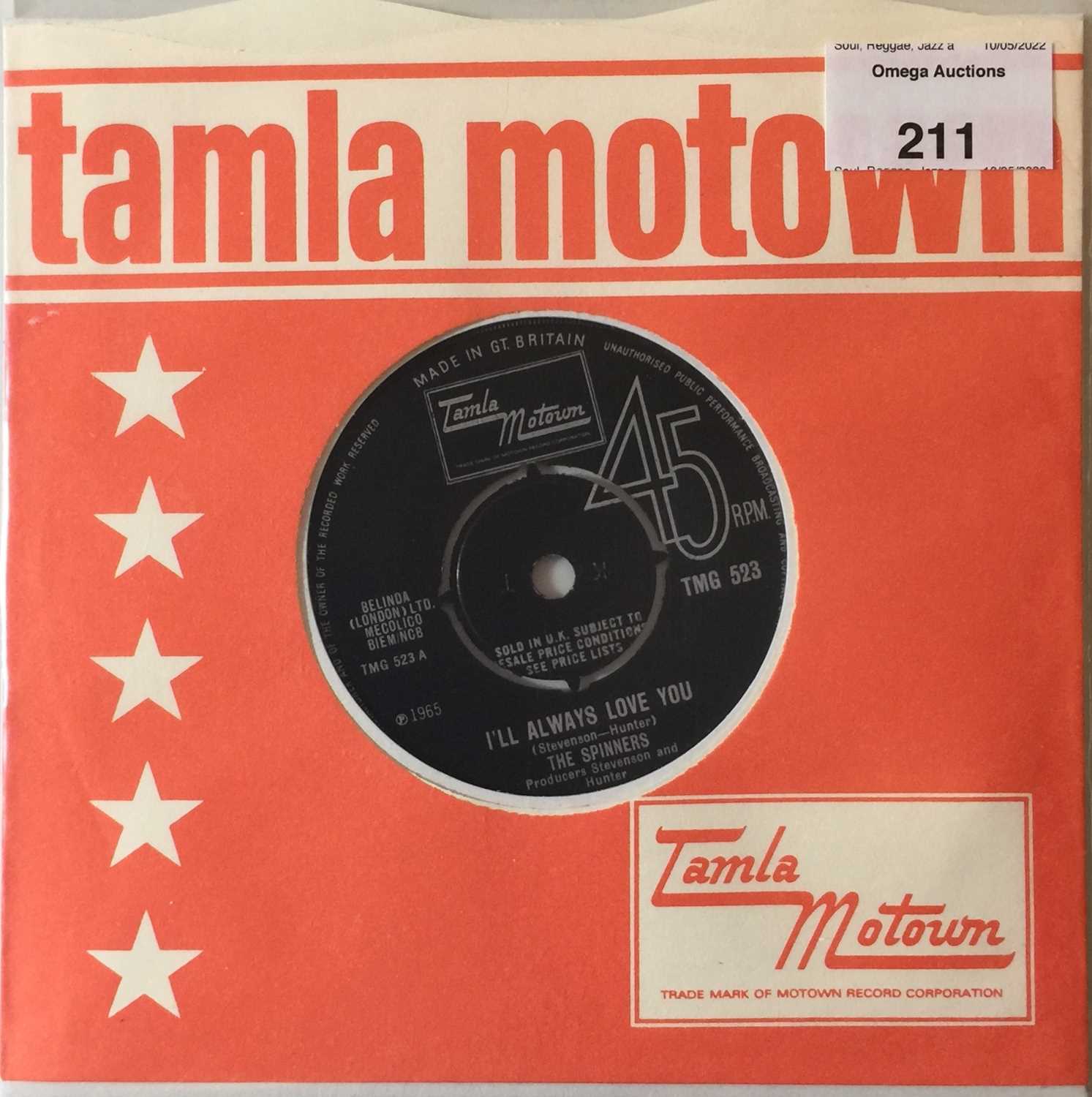 Lot 211 - TMG 523  - THE SPINNERS - I'LL ALWAYS LOVE YOU 7"