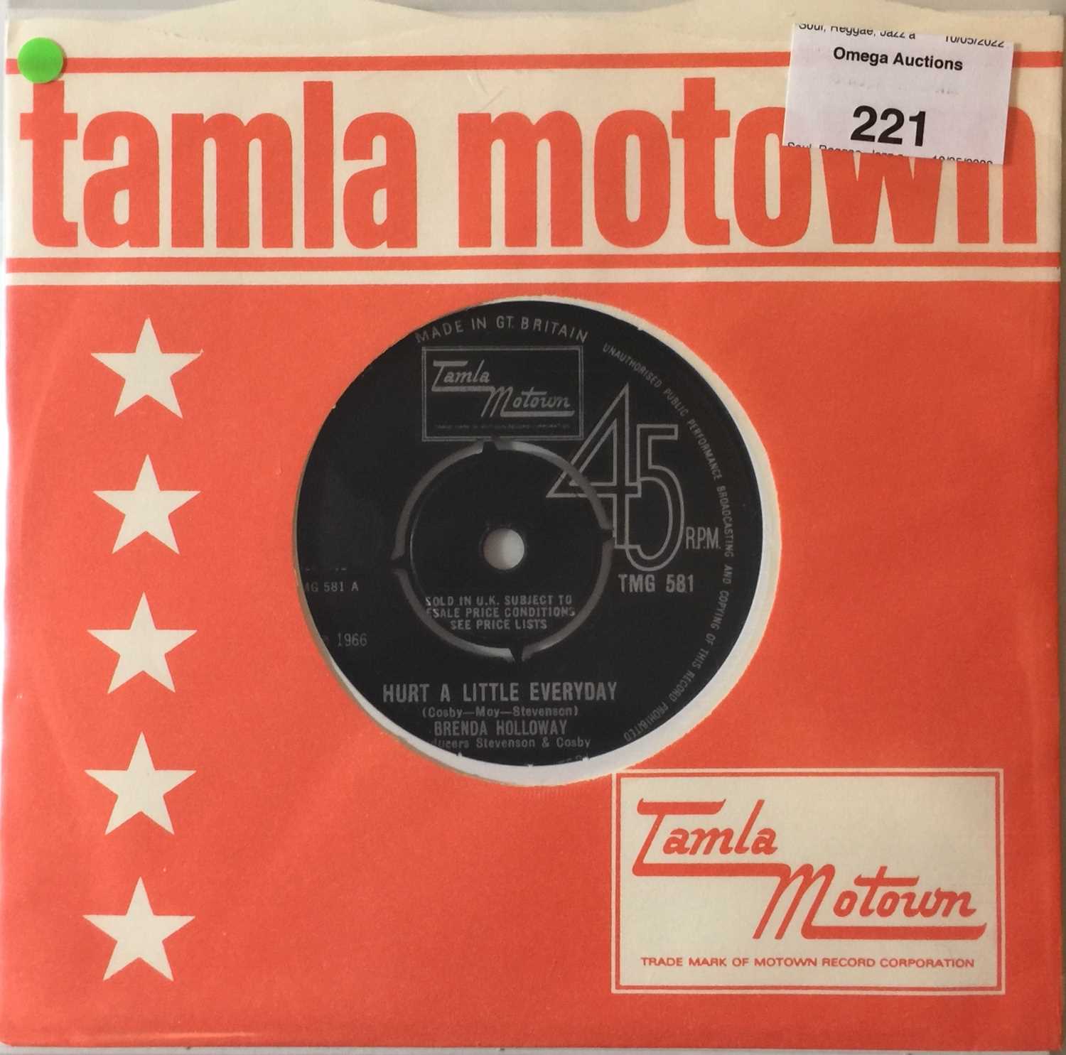 Lot 221 - TMG 581 - BRENDA HOLLOWAY - HURT A LITTLE EVERYDAY 7"